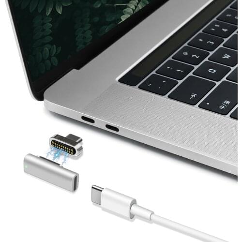Magnetic USB C Adapter,20Pins Type C Connector,USB PD 100W Quick Charge,10Gbp/s data for MacBook Pro/Air and More Type C Device