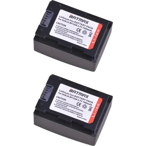 2Pcs 1900mAh IA-BP105R IABP105R BP105R IA-BP210R IABP210R BP210R Battery for SAMSUNG SMX-F500 F501 F530 HMX-F900 F910 F920 H320