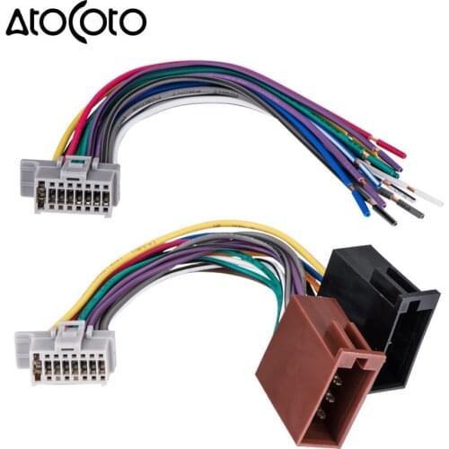 Car Stereo Radio 16 Pin ISO standard Wiring Harness Connector Wire Cable Adapter for Panasonic CQ-C1303U CQ-C1304U