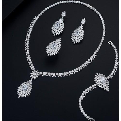 Be 8 Classic Wedding Jewellery Sets AAA Cubic Zirconia Copper Luxury Dubai 4pcs Jewelry Bridal Set for Women Wedding Party S456