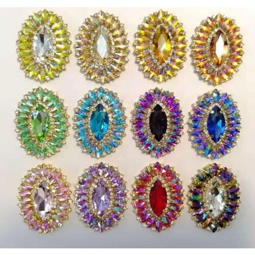 Free Shipping Wholesale 20pcs/lot 2" Crystal Rhinestone Button Pearl Button DIY Hair Garment Accessories LSRB888