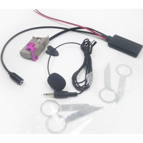 Biurlink Car Bluetooth Microphone Kit Wireless AUX Adapter RNS-E for AUDI RNSE RNS-E Headunit