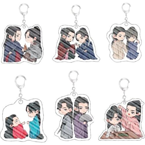 Word of Honor Keychain Man Cartoon Key Chain Women Acrylic Key Ring Wen Kexing Zhou Zishu Pendant Key Holder Keyring