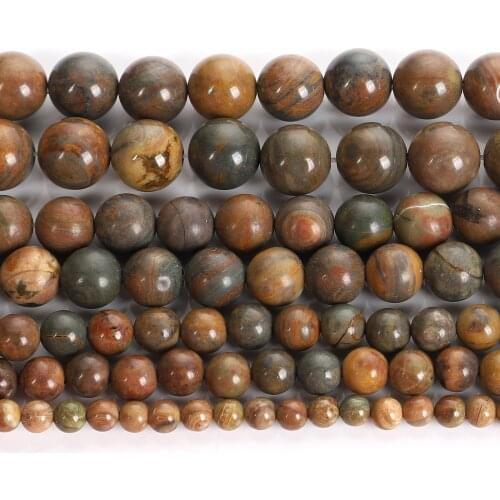 Natural Stone Beads Colorful Stonwe Round Loose Beads For Jewelry Making Bracelets Needlework Strand 4/6/8/10/12 MM