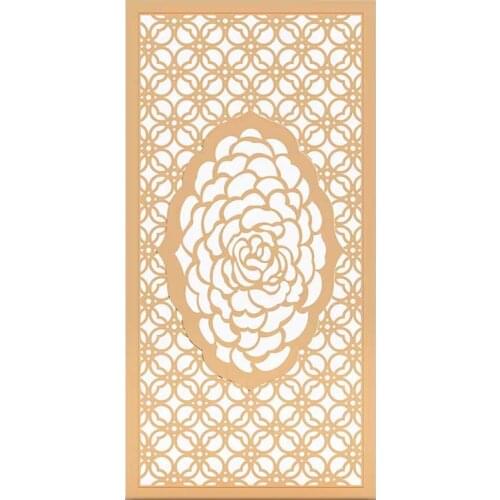 Hotel dining room stainless steel screen simple floor-to-ceiling bedroom partition laser hollow living room screen