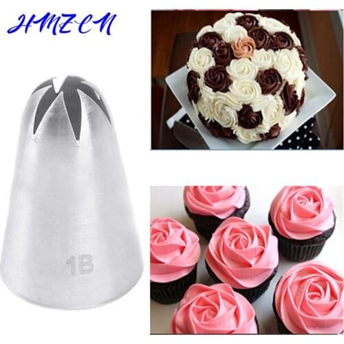 #1B Large Size Drop Flower Piping Tip Cream Nozzle Decor Tip Icing Nozzle Cake Fondant Pastry Baking Decorating Tools