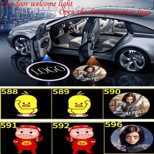 Maxup 2pcs automobiles door light logo led projection lighting universal for Land Rover Jaguar Porsche safety lamp car styling