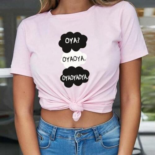 Summer Short Sleeve Casual Tee Shirt Femme Funny Oya Oya Oya Haikyuu Printed T Shirt Women Tops Harajuku Shirt Camiseta Mujer