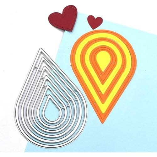 Julyarts Teardrop-shaped Metal Cutting Dies New 2021 Dies Scrapbooking Decor Greeting Card Metal Cutting Dies Stencil DIY