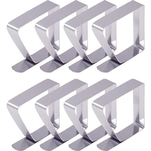 Stainless Steel Anti-Slip Tablecloth Holder Clamps Picnic Restaurant Cover Clamps Outdoor Party Wedding Table Cover Fixing Clips