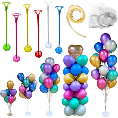 75/104/130/160cm Balloon Stand Wedding Decorations Birthday Party Balloon Stick Column Holder Baloon Decor Kids Adult Parties