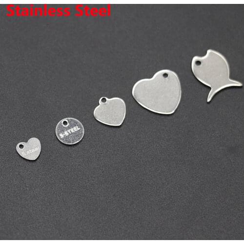 1 Pack/Lot Stainless Steel Love Hearts Charms Pendants Fit Bracelet Necklace DIY Handmade Jewelry Making Findings