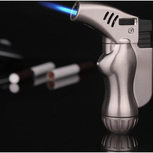 Portable Spray Gun Metal Jet Lighter Torch Turbo Windproof Gas Butane 1300 C Cigar Cigarettes Pistol Lighter Smoking Accessories