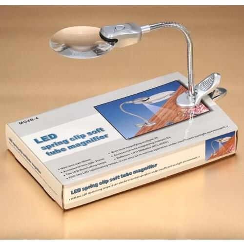 Manufacturer direct sales MG4B-4 hose folding magnifier desktop reading maintenance magnifier 90mm magnifier wholesale