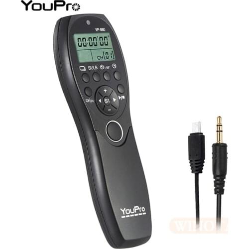 YouPro YP-880 S2 Camera Wired Shutter Release Timer Remote Control LCD Display for Sony A58 NEX-3NL A7 A7R A3000 A5000 A6000