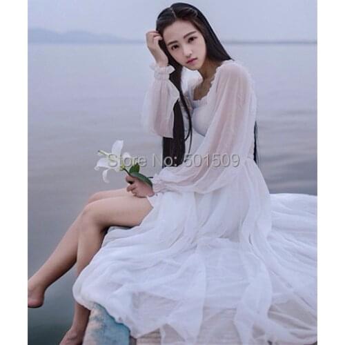 Full sleeve chiffon long medieval dress Renaissance Gown princess costume Victorian Gothic Lo/Marie Antoinette