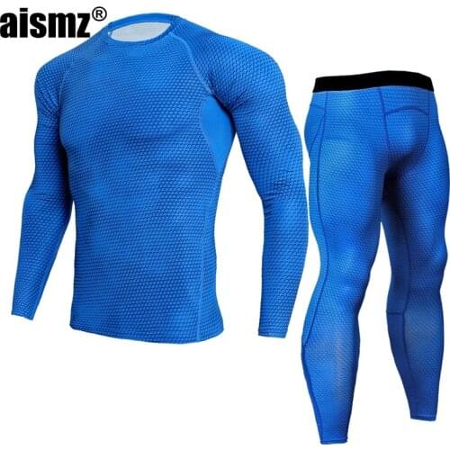 Aism 2018 New Winter Thermal Underwear Sets Men Quick Dry Anti-microbial Stretch Mens Thermo Underwear Male Long Johns Fitness