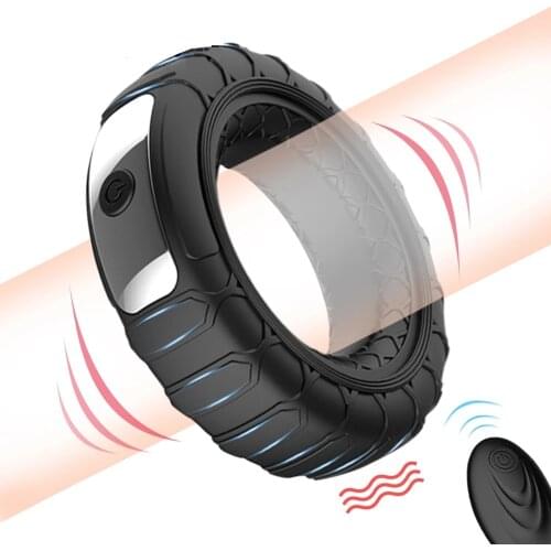 Vibrating Penis O Ring With Remote Vibrator Cock Lock G-Spot Massager Dick Delay Ejaculation Erection Sex Toys for Men Adults