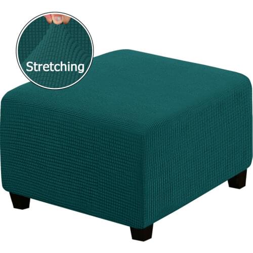 All-inclusive Stool Protector Square Corn fleece Chair Cover Elastic Home Footrest Stool Slipcover Sofa Chair Covers Couvre Pouf