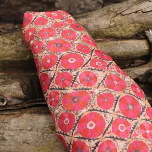 Natural pure ramie patchwork Geometric printing tissus High-end clothes, gowns, dresses, thin summer styles tissu