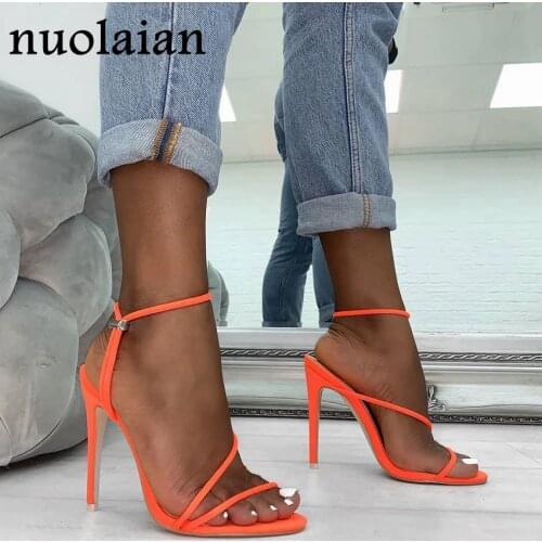 2019 New Women Sandal Shoes Dress High Heels Summer Sandals Open Toe Ankle Strap High Heel Shoes Pump Shoe Woman Platform Pumps