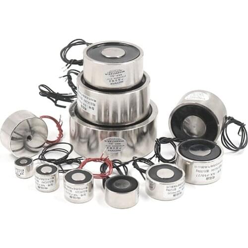 1pcs Electromagnet DC 24V Small Electro Magnet Solenoid Sucker Holding Force 2.5KG-150KG