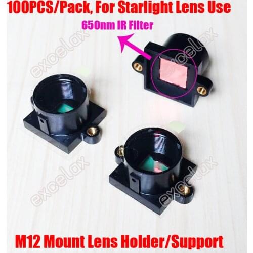 100PCS/Pack Starlight Lens Use 650nm IR CUT Filter M12 Mount CCTV Lens Holder Support Adaptor Bracket for Camera Board Module