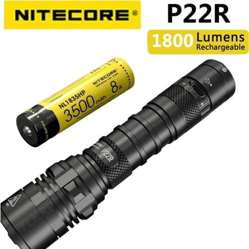 100% Original NITECORE P22R CREE XHP35 HD LED 1800 lumens USB-C Rechargeable for Law Enforcement,Military