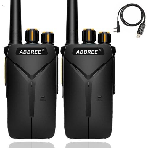 2PCS ABBREE AR-F1 Walkie Talkie 10km Long Range 5W UHF 400-470MHz VOX Ham CB Portable Radio Woki Toki BF-888S Two Way Radio