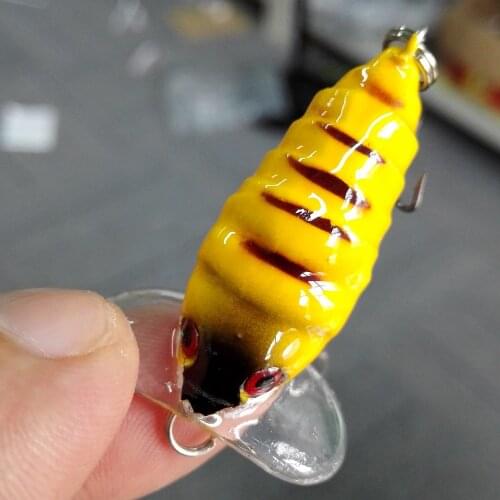 4cm/4.2g Fishing Lure Cicada Floating Lscas Artificial Bait Pesca Fish Popper Lure Topwater Stomach Insect