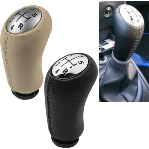 5/6 Speed Car Styling Leather Gear Shift Knob Head For RENAULT CLIO MK3 3 III MEGANE MK2 SCENIC MK2 Cool Handle Ball Stick Lever