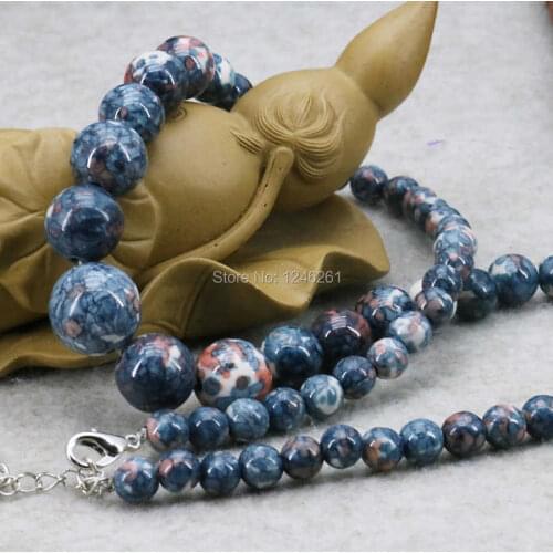 Accessories Elegant Tower Necklace Chain Women Girls 6-14mm Riverstones Rain Rainbow Semi-precious Stones 15inch Jewelry making