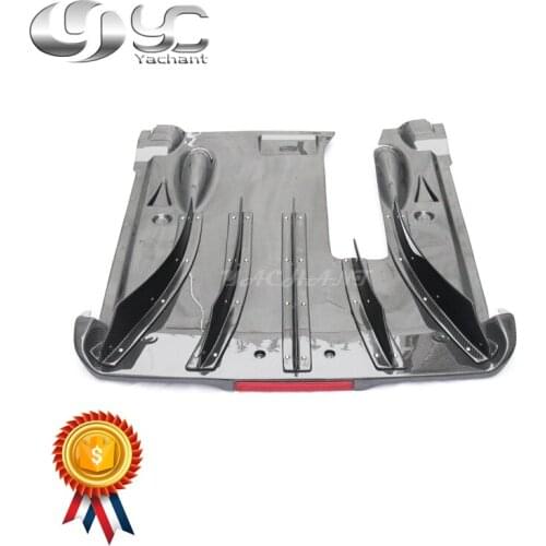 Car-Styling Carbon Fiber Rear Diffuser Fit For 11-15 R35 GTR NI Style Rear Diffuser Underboard w/ Fog Lamp YC Design Fins Blade