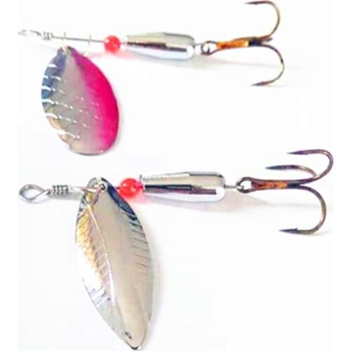 BaMMax Fishing Lure 1pcs 4.5g 6cm Metal sequins Spinner Bait Bass Hard Bait With Treble Hooks isca Artificial fishing tackle