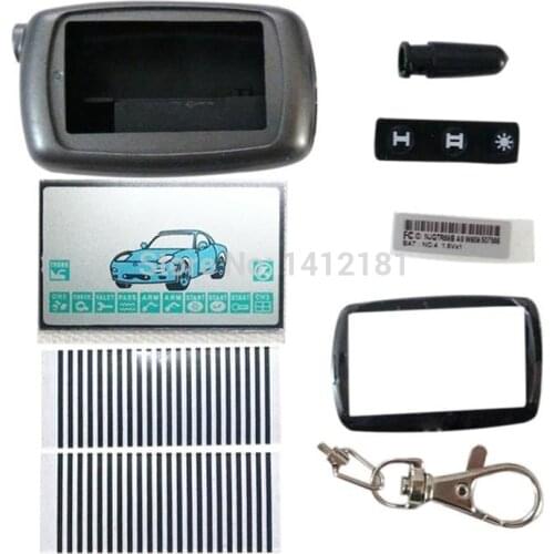 A9 Keychain Case Body Cover + A9 LCD Display Zebra Flexible Cable For Two Way Car Alarm Twage Starline A9 A8 LCD Remote Control