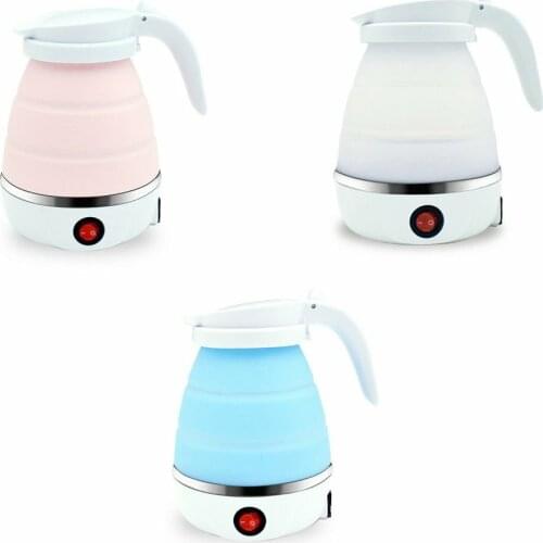 Travel Folding Kettle 304 Stainless Steel Thermostatic Electric Kettle Outdoor Carrying Telescopic Kettle US Hot Dropshipping