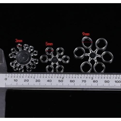 40Pcs Elastic Fishing Pellet Band 3/5/9mm Transparent Rubber Ring Bait Bander Holder Boilie Stop Carp Fishing Lure Fixed Stopper