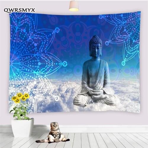 Zen Buddha Tapestry Mandala Flower Background Printing Wall Hanging Living Room Bedroom Dorm Decor Wall Tapestries Art Adornment