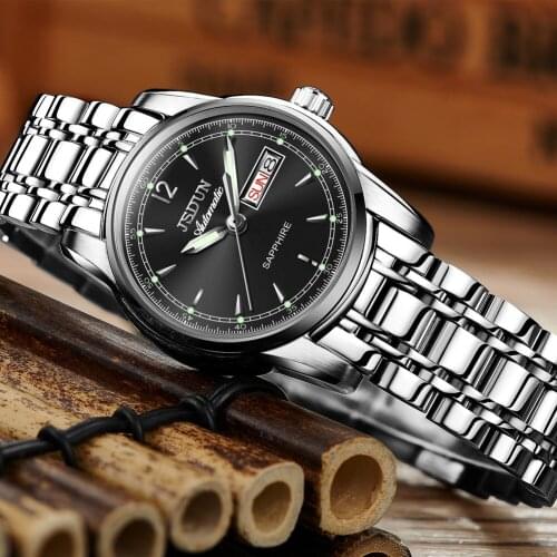 JSDUN 2021 New Gold Watch Ladies Mechanical Watch Creative Steel Ladies Bracelet Waterproof Clock Watch Relogio Feminino 8750