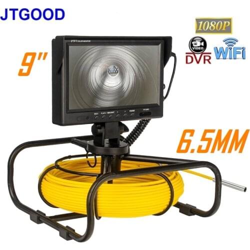 Pipe Inspection Camera 6.5MM with DVR 16GB FT Card WiFi Andorid IOS HD1080P Pipe Inspection System 20M/30M/50M Endoscope Camera