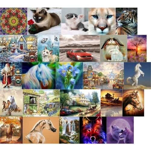 L0734 Carriage Hut Landscape cross stitch kit people 18ct 14ct 11ct count canvas stitches embroidery DIY handmade needlework