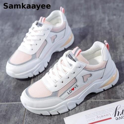 Size 35-40 Womens Sneakers Spring Autumn Female Mesh Vulcanize Shoes Mujer Lace-Up Chaussures Tennis Breathable Mixed Zapatos 48