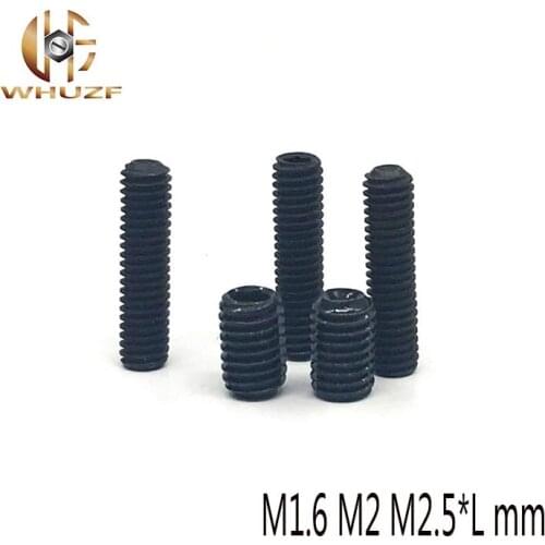 M1.6 M2 M2.5 DIN916 Grade 12.9 high tensile alloy steel Headless hex socket cup point set grub screw