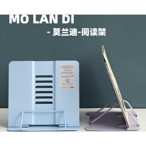 Multifunctional Foldable Metal Bookends Stand Cookbook Holder Reading Rack Book Support Stand Holders Tablet PC