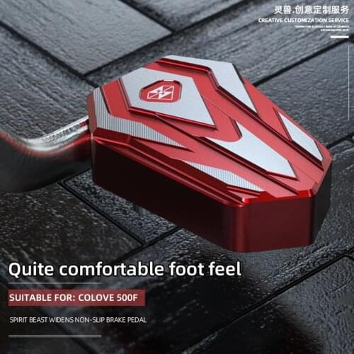 Spirit Beast Motorcycle Rear Brake Pedal Enlarge Extender Pad Accessories Foot Brake Lever Non-slip Pedal For COLOVE 500F