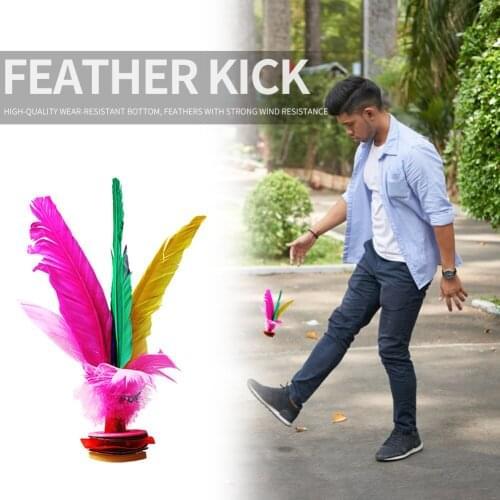 Portable Colorful Chicken Feather Shuttlecock Practical Durable Multi-functional Exercise Fancy Handwheel Kick China Jianzi