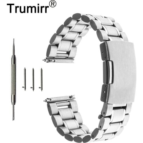 18mm 20mm 22mm Quick Release Watch Band for Longines Master Flagship Conquest Stainless Steel Strap Wrist Belt Bracelet + Tool