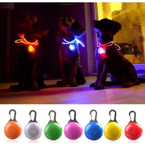 LED Flashlight Dog Cat Collar Glowing Pendant Night Safety Pet Leads Necklace Luminous Bright Decoration Collars For Dogs