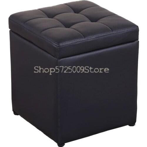 Solid Wood Storage Stool Storage Box Leather Stool Bed Tail Stool Try Changing Shoes Stool Sofa Make Up Stool Door Stool Househo