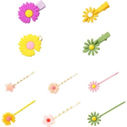1 Pcs Sweet Little Daisy Flower Hair Clips Girls Kids Lovely Hairpins Headband BB Hairpin Barrettes Fashion Hair Accessories